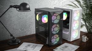 Montech кутия X3 MESH, Mid-tower Case, TG, 6 fixed RGB Fans, White