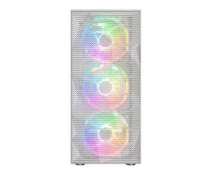 Montech кутия X3 MESH, Mid-tower Case, TG, 6 fixed RGB Fans, White