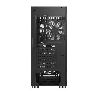 Montech кутия X3 GLASS, Mid-tower Case, TG, 6 fixed RGB Fans, Black