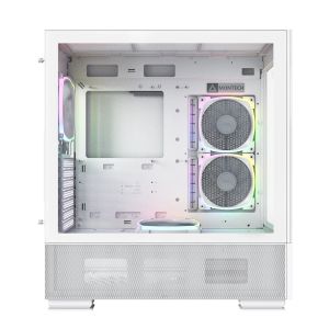 Montech кутия SKY TWO, Mid-tower Case, TG, 4x120mm ARGB Fans, White