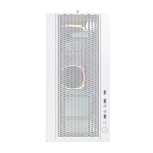Montech кутия SKY TWO, Mid-tower Case, TG, 4x120mm ARGB Fans, White