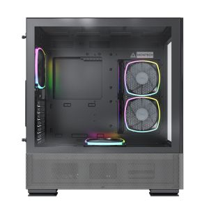 Montech кутия SKY TWO, Mid-tower Case, TG, 4x120mm ARGB Fans, Black