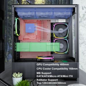 Montech кутия SKY TWO, Mid-tower Case, TG, 4x120mm ARGB Fans, Black