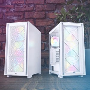 Montech AIR 1000 PREMIUM, Mid-tower Case, TG, 2 Front Panels, 4x120mm ARGB Fans, White