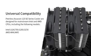 Thermalright охладител CPU Cooler Peerless Assassin 120 SE - Dual-Tower - LGA1851/LGA1700/AM5