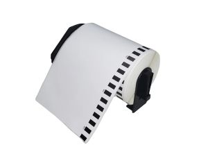 Makki Brother DK-22246 - White Continuous Length Paper Tape 103mm x 30.48m, Black on White - MK-DK-22246