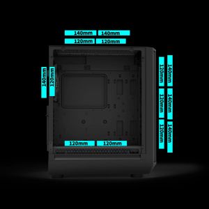 Zalman кутия Case EATX - I6 Black - RGB, Tempered Glass,  3 fans included