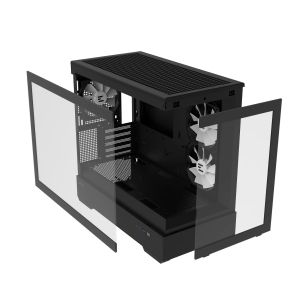 Zalman кутия Case mATX - P30 Black - aRGB, Tempered Glass