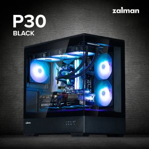 Zalman кутия Case mATX - P30 Black - aRGB, Tempered Glass