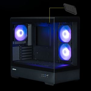 Zalman кутия Case mATX - P30 Black - aRGB, Tempered Glass