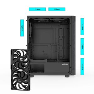 Zalman кутия Case ATX - I4 Black - Full Mesh, 6 fans included