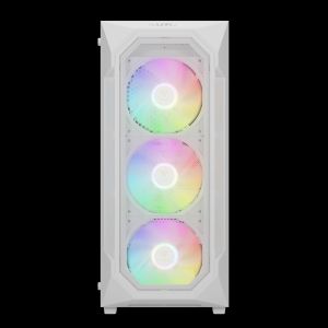Gamdias Case ATX - AURA GC1 Elite White - Mesh, RGB, Tempered Glass