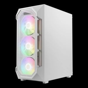 Gamdias Case ATX - AURA GC1 Elite White - Mesh, RGB, Tempered Glass