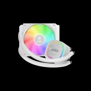 Gamdias Water Cooling 120mm - AURA GL120 v2 White, aRGB