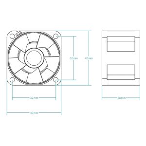 Arctic Server Fan 40x40x28 Dual Ball - S4028-6K - ACFAN00185A