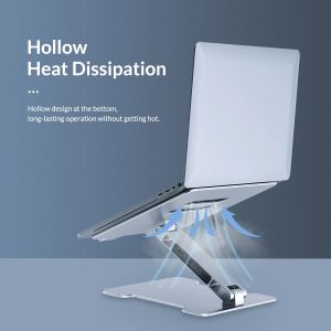 Orico алуминиева поставка за лаптоп Laptop Stand - Aluminum, 2 x USB3.0, Card Reader, up to 15.6" - LST-2AS-SV