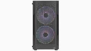 AeroCool Case mATX - Trinity Mini-G-BK-v3 - 3 fans included, Tempered Glass