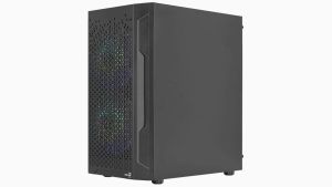 AeroCool Case mATX - Trinity Mini-G-BK-v3 - 3 fans included, Tempered Glass