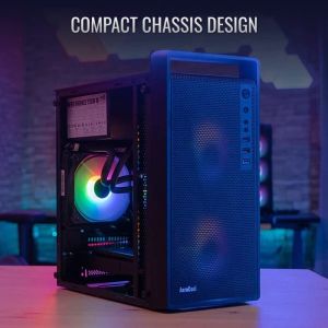 AeroCool кутия Case mATX - CS-109-G-BK-v1 - FRGB, Tempered Glass