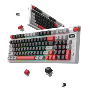 Marvo безжична механична геймърска клавиатура Wireless Gaming Mechanical keyboard Monka Storm KG991W - Bluetooth 5.0, 97 keys