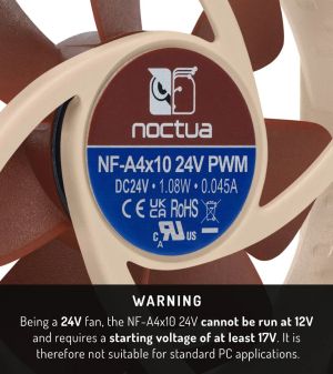 Noctua Вентилатор Fan 40x40x10mm 24V - NF-A4x10-24V-PWM