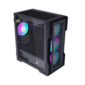 1stPlayer Case mATX - TRILOBITE T3 Mesh Black