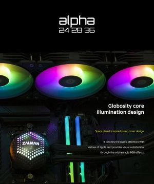 Zalman Water Cooling ALPHA 28 BLACK - Addressable RGB - LGA1700/AM5