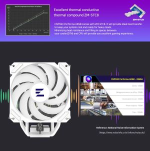 Zalman CPU Cooler CNPS9X PERFORMA ARGB WHITE - aRGB - LGA1700/AM5