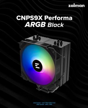 Zalman охладител за процесор CPU Cooler CNPS9X PERFORMA ARGB BLACK - aRGB - LGA1700/AM5