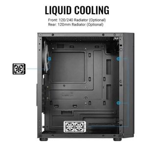 Cutie AeroCool Case mATX - Hexform-G-BK-v2 - 3 ventilatoare incluse