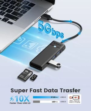 Orico USB3.0 HUB White - 3 x USB3.0, SD, TF - PAPW3AT-U3-015-WH