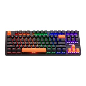 Marvo механична геймърска клавиатура Gaming Mechanical keyboard 87 keys, Orange caps TKL - KG901C