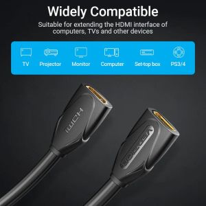 Vention удължителен кабел HDMI v2.0 extension Cable Female to Female 0.5M Black, Gold - AAXBD