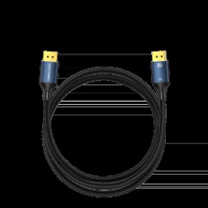 Vention Display Port 1.4 DP M / M 8K 2m - Cotton Braided, Blue Aluminum Alloy - HCELH