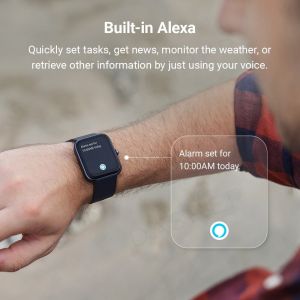 Maimo Smartwatch - Maimo Watch Black - SPO2, HeartRate, Amazon Alexa