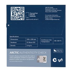 Arctic Thermal pad TP-3 100x100mm, 1.5mm - ACTPD00054A