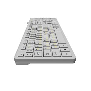 Makki нископрофилна кирилизирана клавиатура Keyboard USB BG - Low profile Chocolate - KB-C14 White