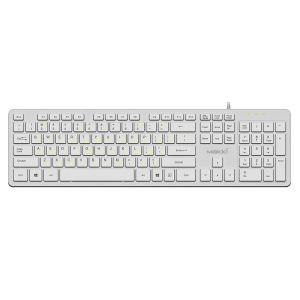 Makki нископрофилна кирилизирана клавиатура Keyboard USB BG - Low profile Chocolate - KB-C14 White