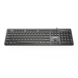 Makki нископрофилна кирилизирана клавиатура Keyboard USB BG - Low profile Chocolate - KB-C14 Black