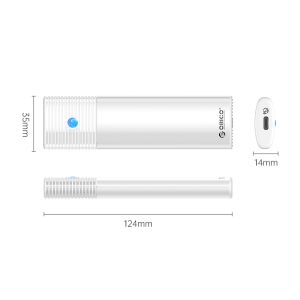 Orico външна кутия за диск Storage - Case - M.2 NVMe M/B key 10 Gbps White - PWM2-G2