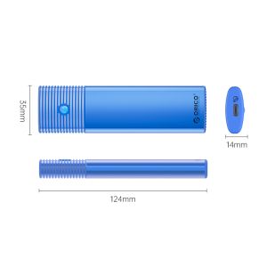 Orico Storage - Case - M.2 NVMe M/B key 10 Gbps Blue - PWM2-G2