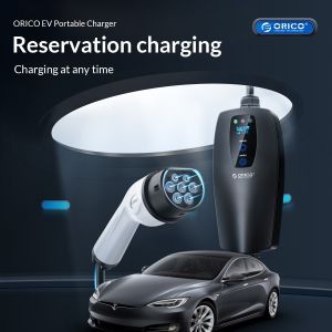 Orico Мобилна зарядна станция за електромобил EV-CHARGER 16A 1-phase Type-2 EU port, 5m cable - AUG416-EU-05-BK