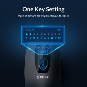 Orico Мобилна зарядна станция за електромобил EV-CHARGER 16A 1-phase Type-2 EU port, 5m cable - AUG416-EU-05-BK