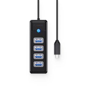 Orico хъб HUB USB3.1 Type-C 4 port - 4 x USB3.0 Black - PW4U-C3-015-BK