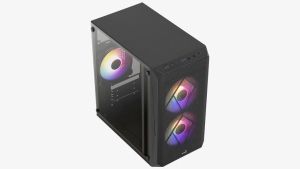 Cutie AeroCool Carcasa mATX - CS-107-A-BK-v2 - 3 ventilatoare incluse