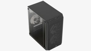 Cutie AeroCool Carcasa mATX - CS-107-A-BK-v2 - 3 ventilatoare incluse