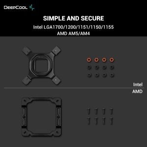 DeepCool CPU Cooler AK400 Zero Dark - LGA1700/AM5