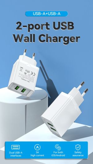 Vention Fast Charger 2 x QC3.0 18W White - FBAW0