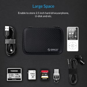 Orico калъф за външни дискове Portable Storage Bag - 2.5" Black - PHM-25-BK