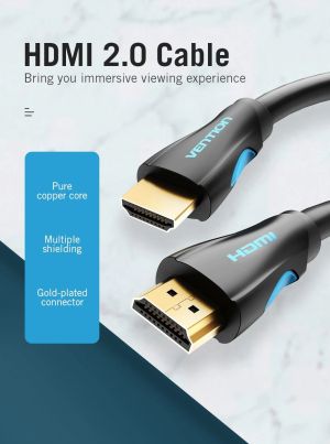 Vention Cable HDMI 2.0 15.0m - 4K/60Hz Black - VAA-M02-B1500